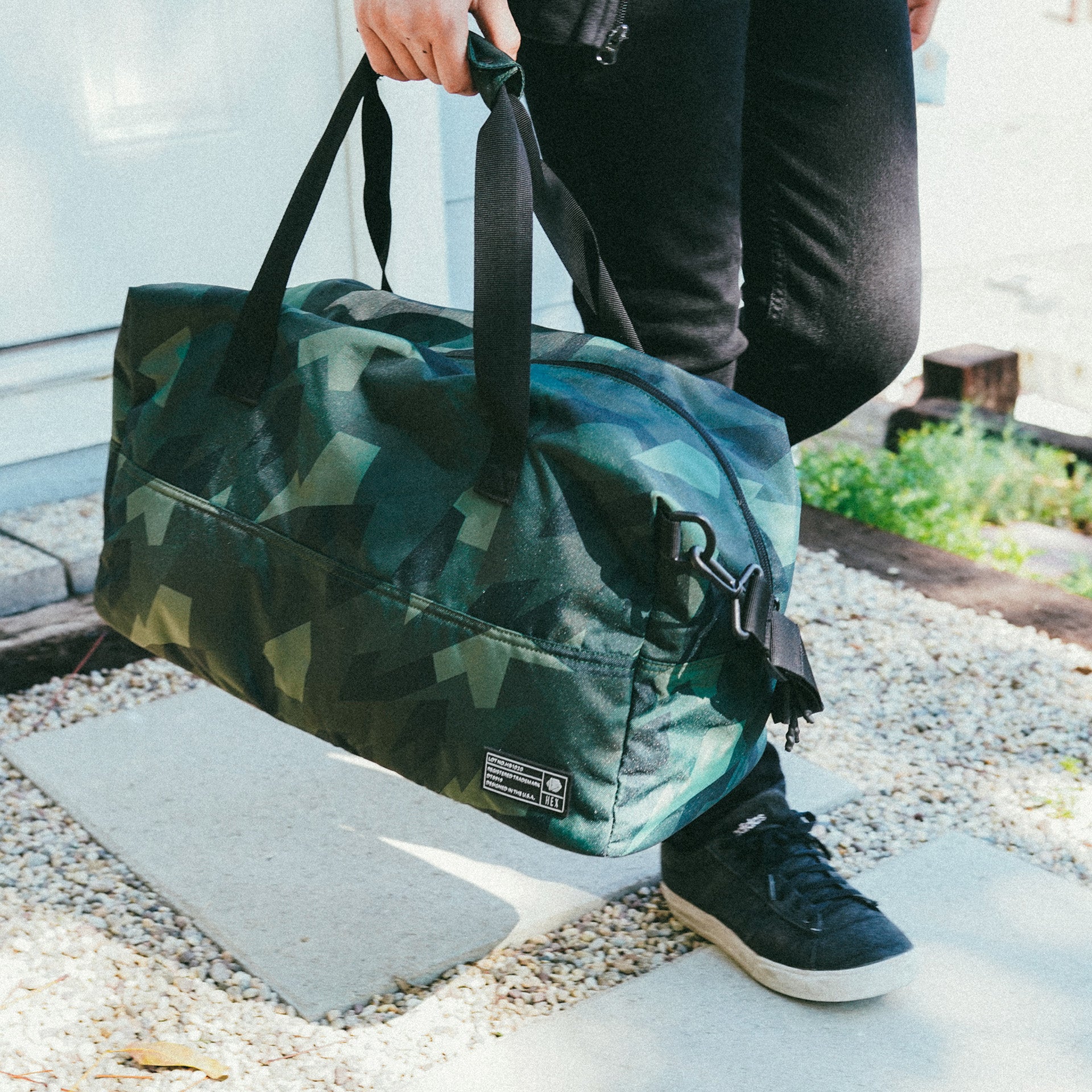 camo duffle bag