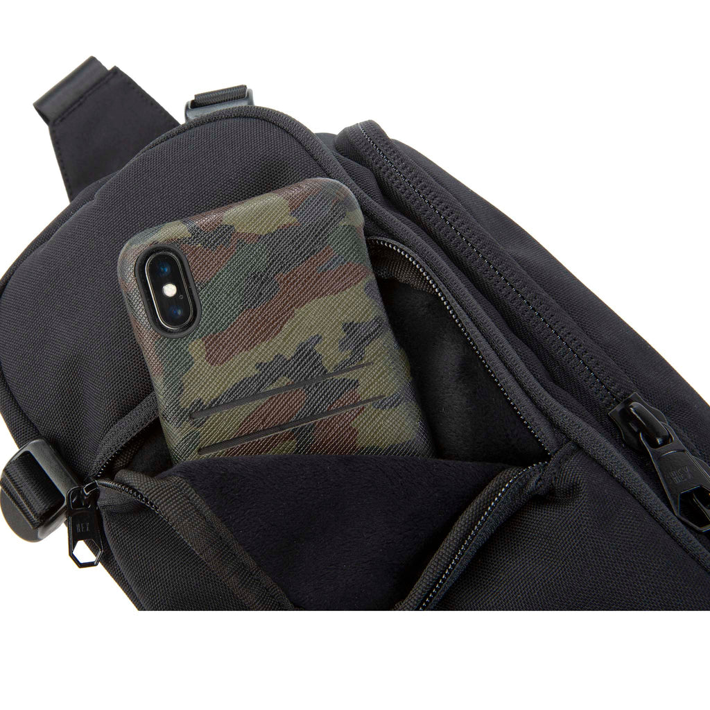 Ranger Glacier Camo DSLR Sling V2 - phone pocket