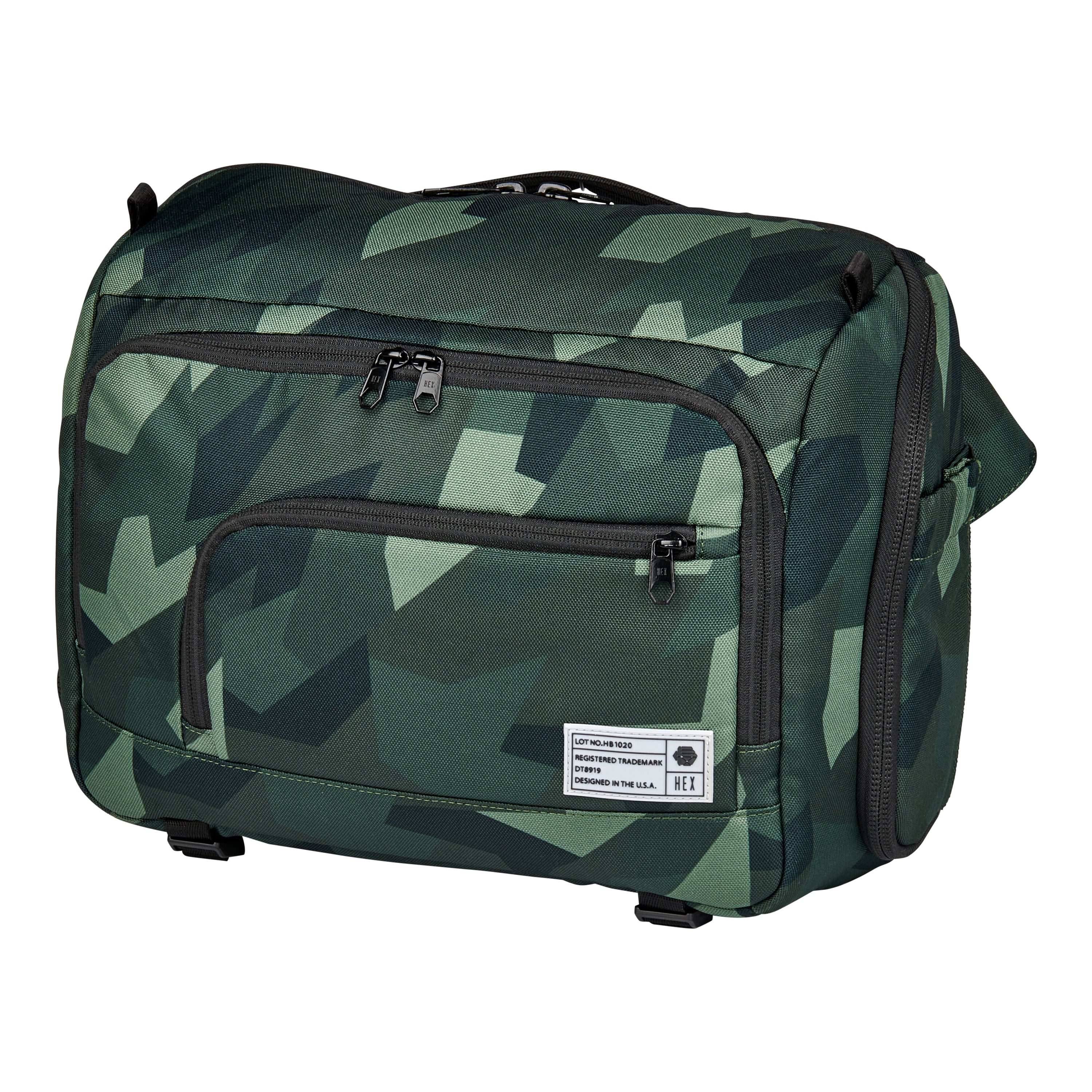 Green Camo Commuter Bag