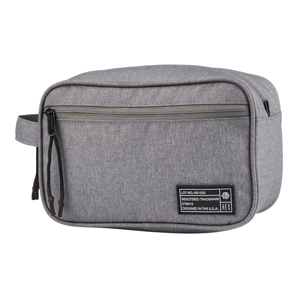 HEX Aspect Charcoal Dopp Kit, front view