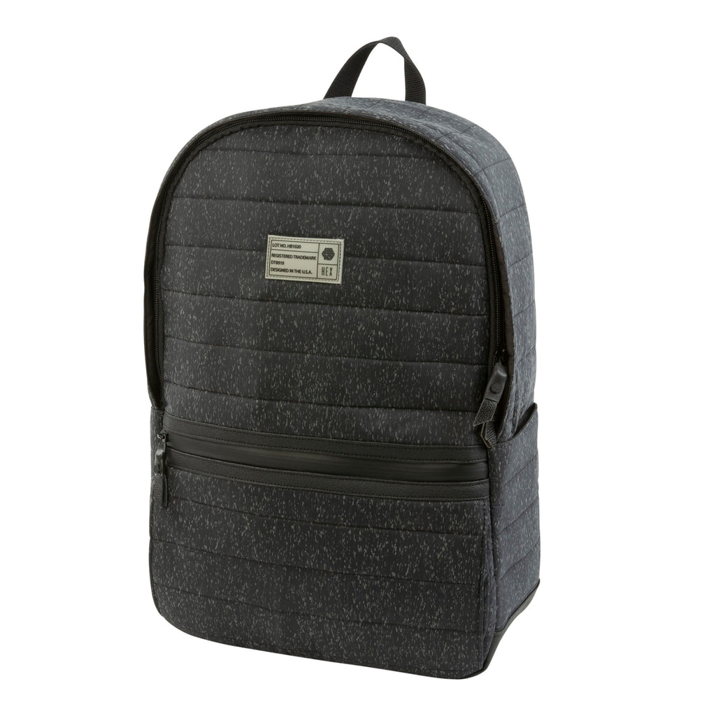 HEX Galaxy Black Reflective Logic Backpack, front view