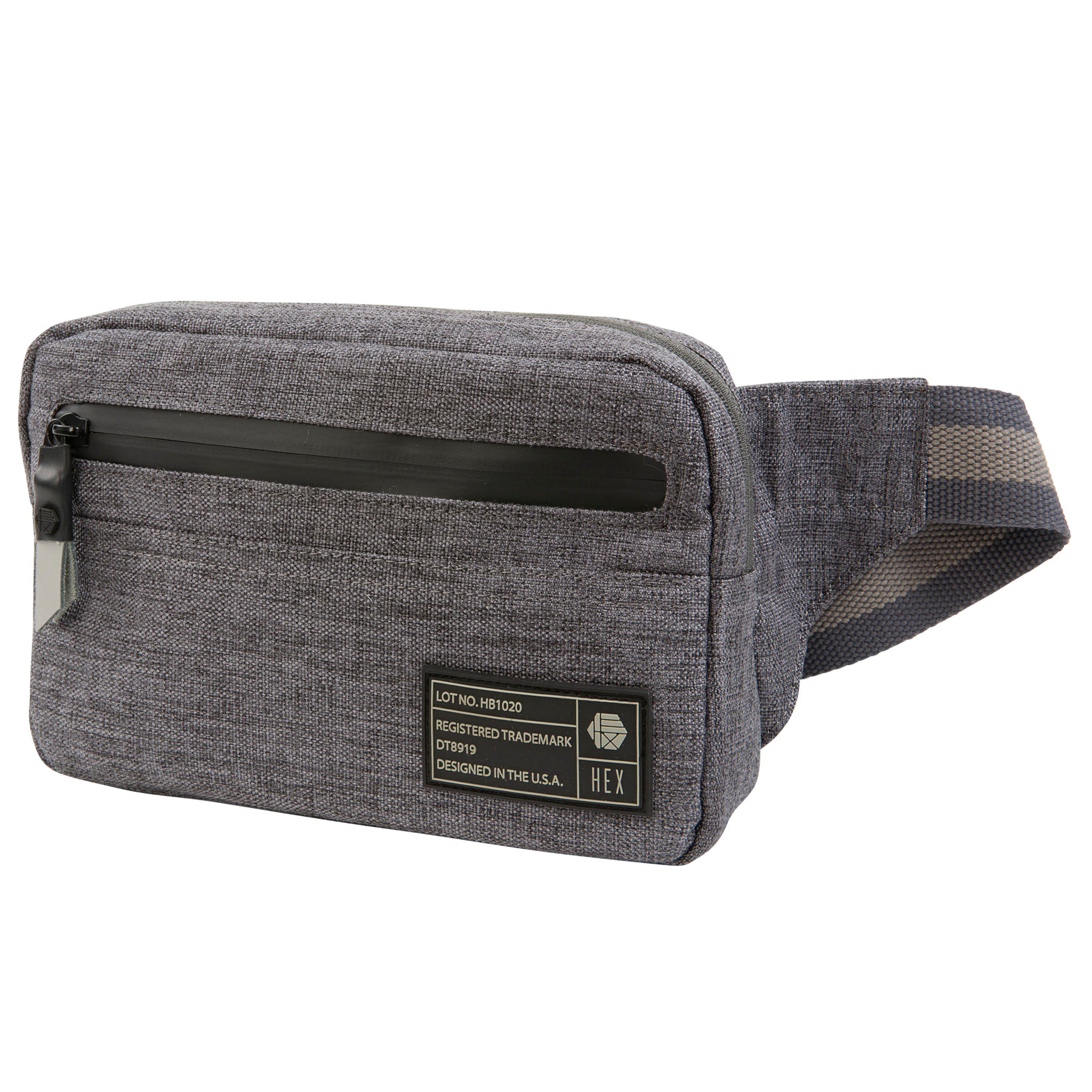 QHP Belt Bag with Braiding Set Black / Grey