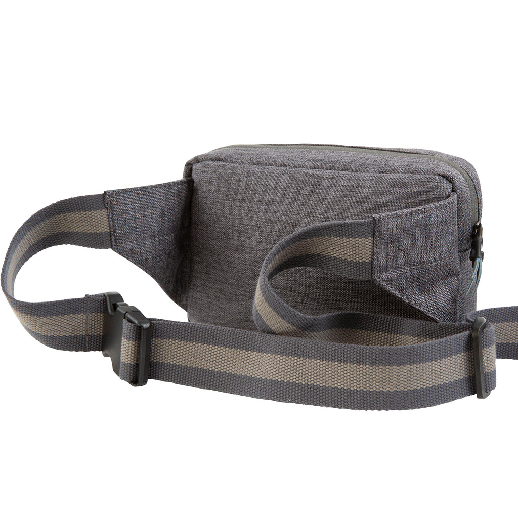 Back view of the Hex Instinct Grey Woven Waist Pack showing the tightening waistband
