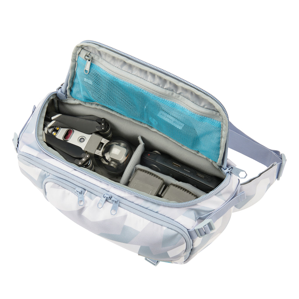 Ranger Arctic Camo DSLR Sling V2 - gear packed