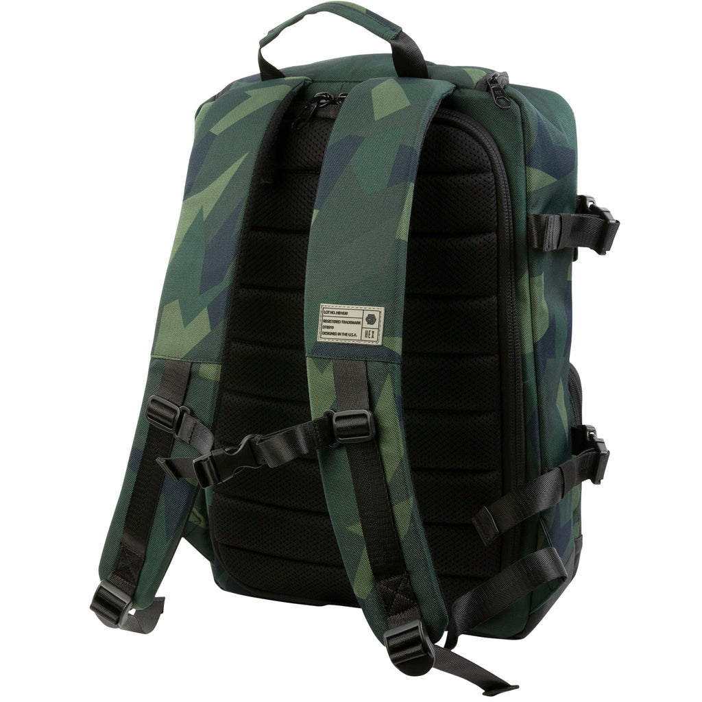 HEX Back loader DSLR Backpack in camo rear view