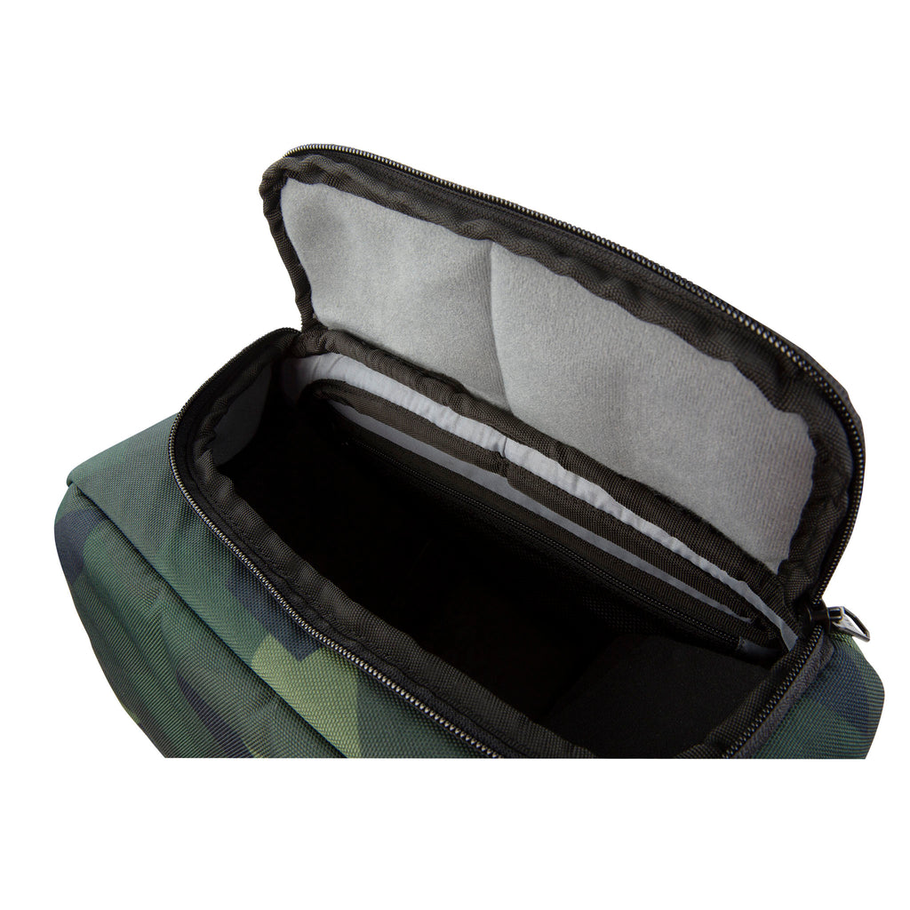 HEX Back loader DSLR Backpack in camo top view