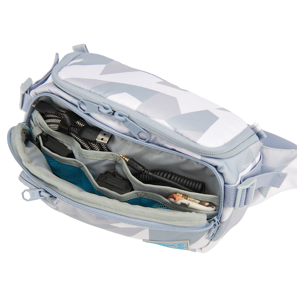 Ranger Arctic Camo Camera Mini Sling - closeup of pockets