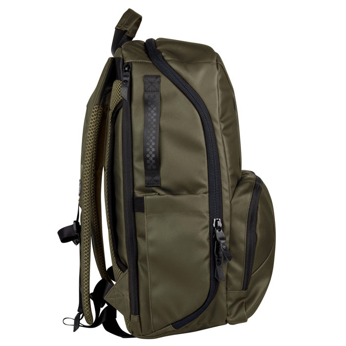 HEX HALO Spartan Tech Backpack, green, side view 2